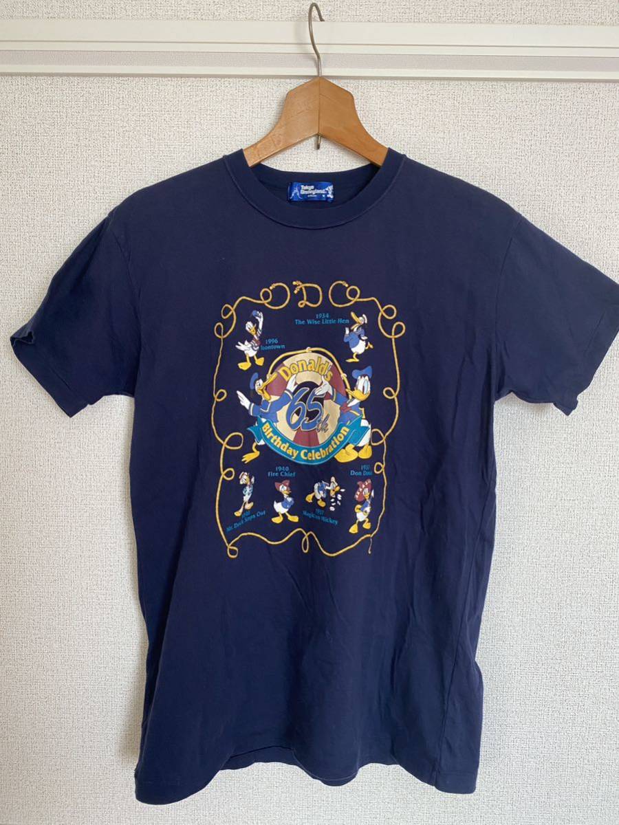 90s ディズニー ドナルド Tシャツ M 65周年 検ヴィンテージ ミッキー_画像1