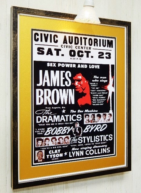 je-ms* Brown / нагрудник li стойка ks/ The * гонг matic s/Live Poster*71/James Brown/The Dramatics/Stylistics/Mr.Dynamite