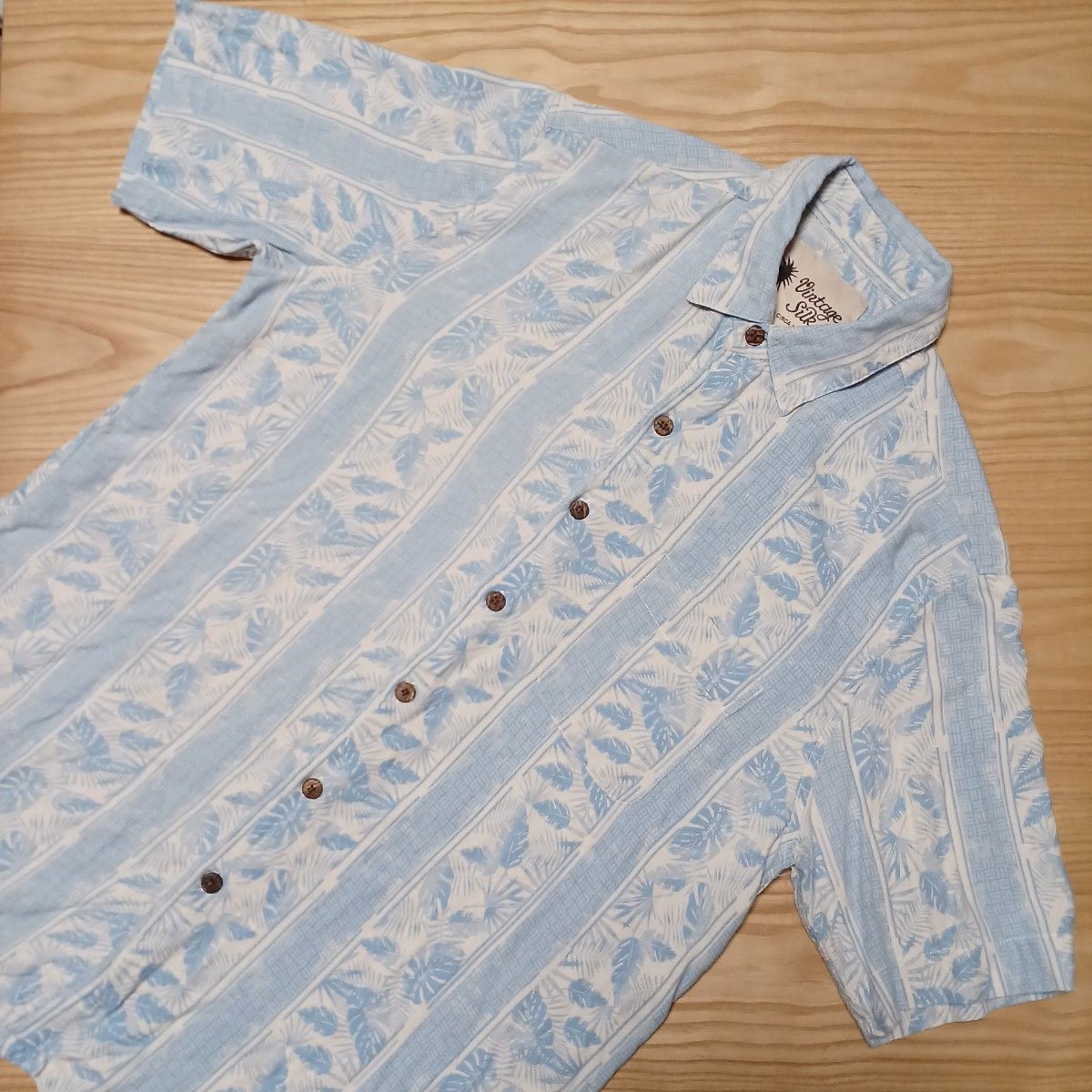 即日発送】美品 Vintage Silk シルク75% ハワイアンシャツ アロハ