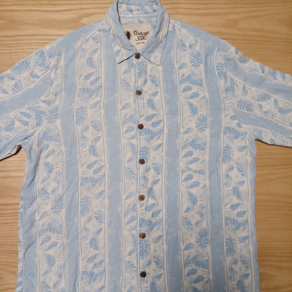 即日発送】美品 Vintage Silk シルク75% ハワイアンシャツ アロハ