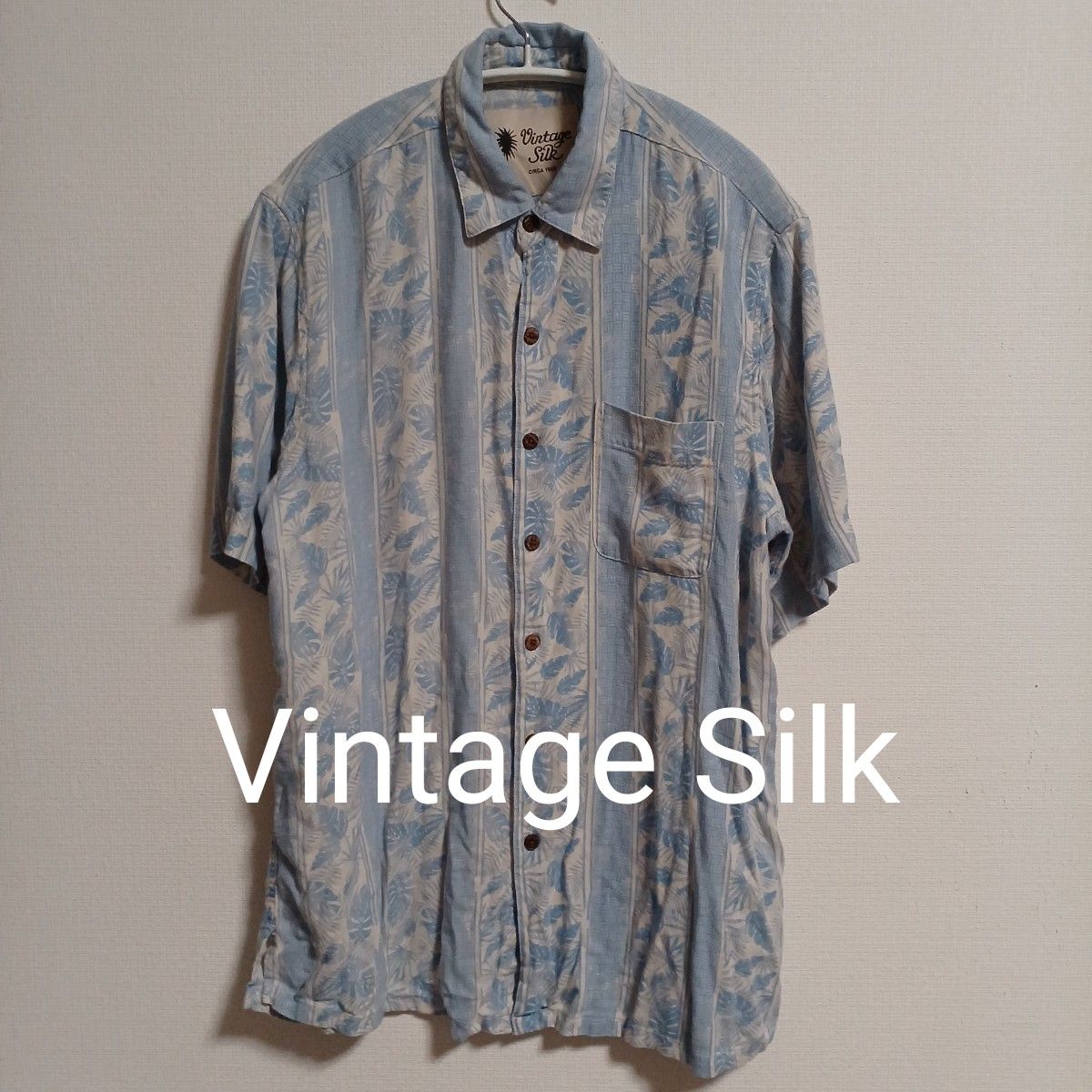 即日発送】美品 Vintage Silk シルク75% ハワイアンシャツ アロハ