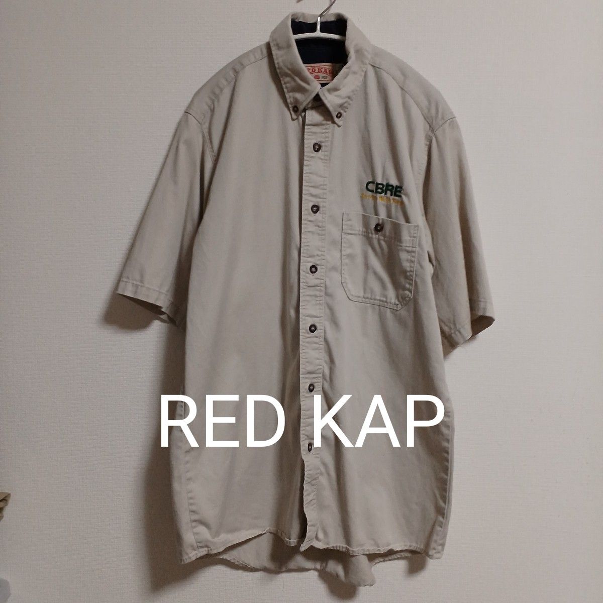 【即日発送】美品。 RED KAP 企業ロゴ 半袖 ワークシャツ ヴィンテージ SHIRT