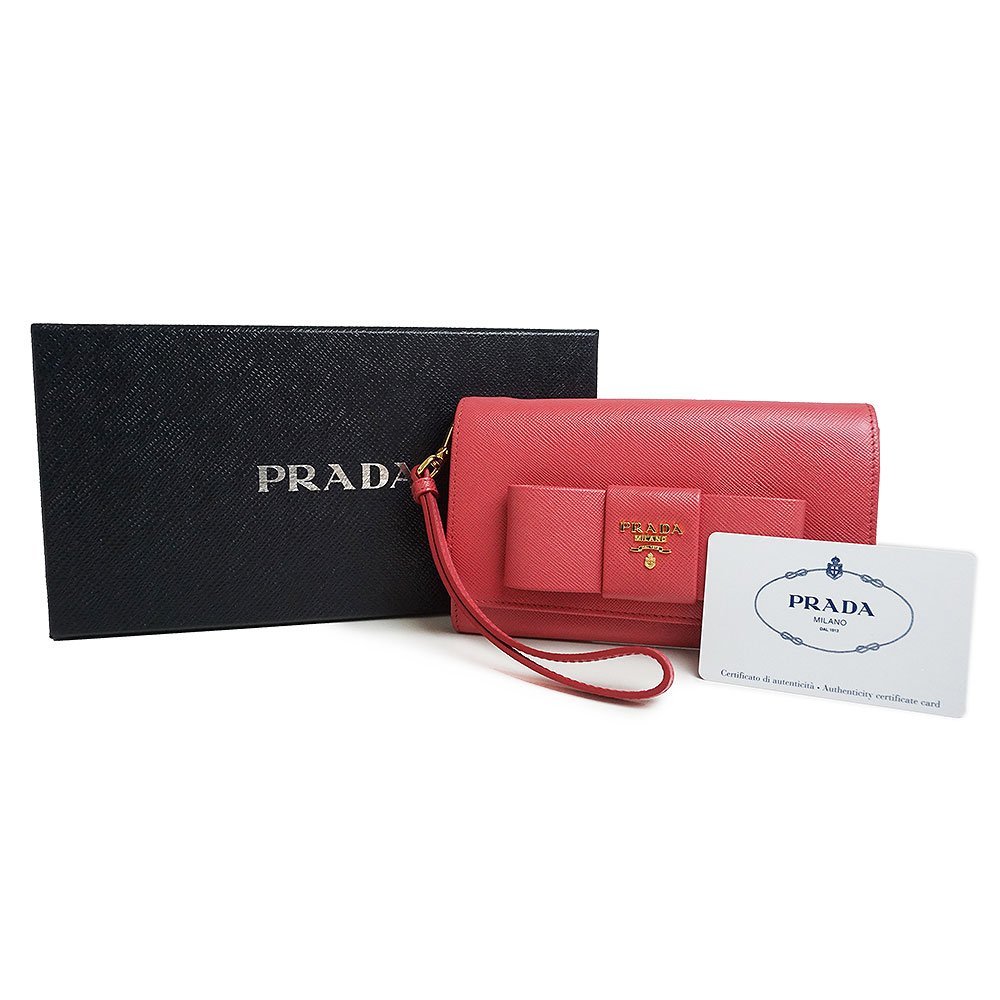 新品・未使用品）プラダ PRADA サフィアーノ フィオッコ リボン りぼん