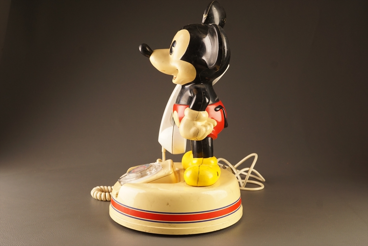 [ thousand .] god rice field communication industry corporation Mickey Mouse dial type telephone machine b76* Zaimei / retro /0000