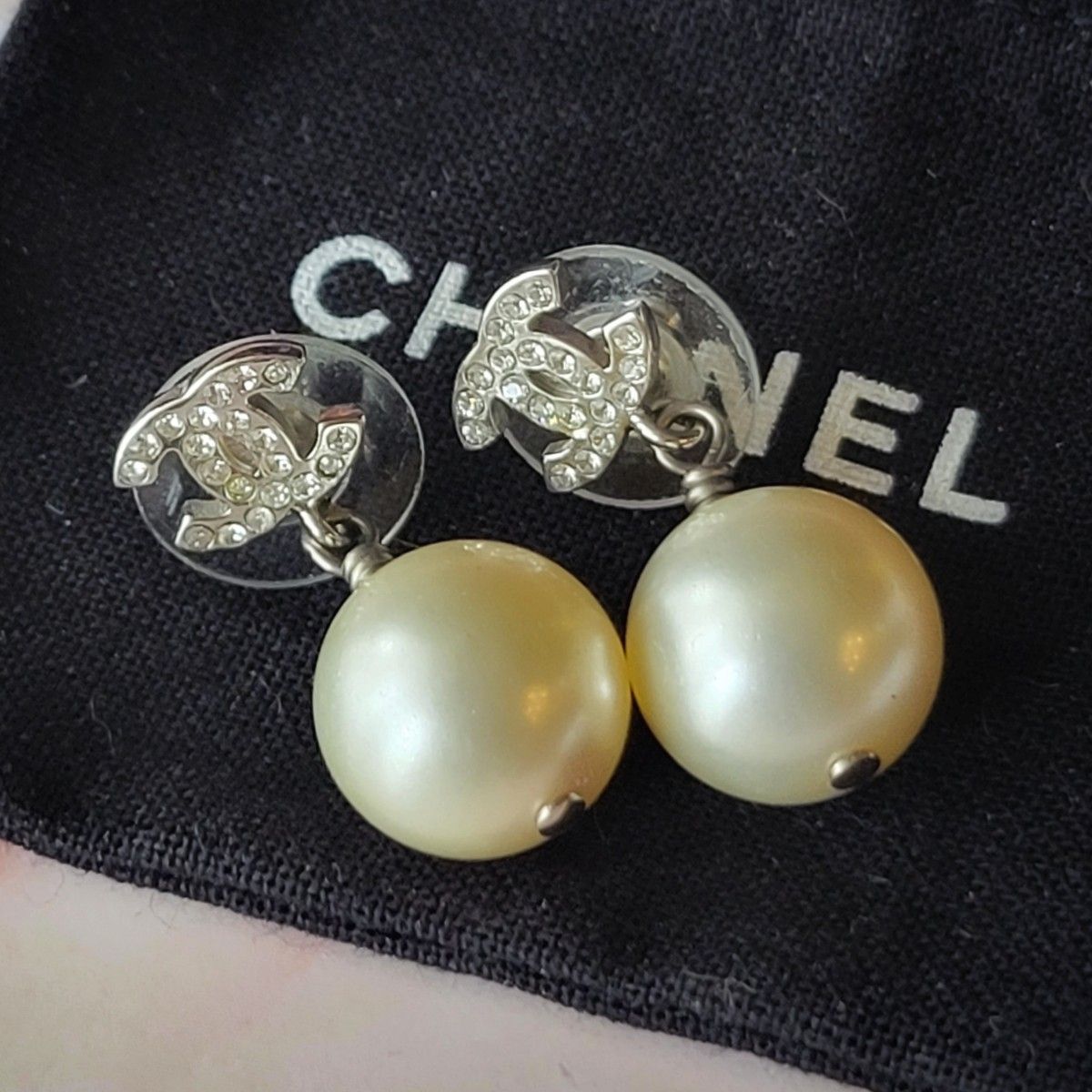 CHANEL♡シャネル ラインストーン ココマーク パール ピアス 新品-