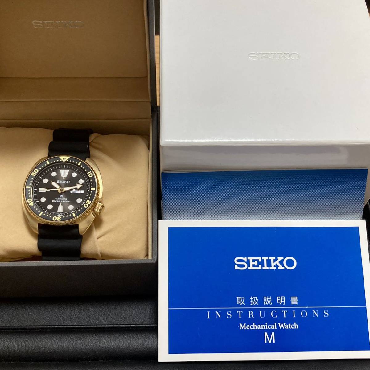 SEIKO セイコー 廃盤 SRPC44 復刻 3rd サード ダイバー ゴールド タートル Prospex プロスペックス 自動巻 日本未発売 逆輸入 SRPC44K1_画像9