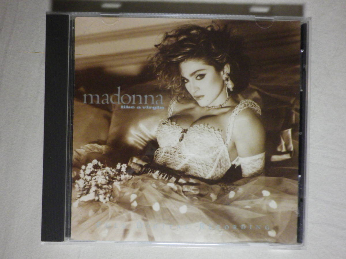 『Madonna/Like A Virgin(1984)』(MADE IN JAPAN記載有,SIRE 9 25157-2,輸入盤,歌詞付,Material Girl,Dress You Up,Angel,80's,Pops)の画像1