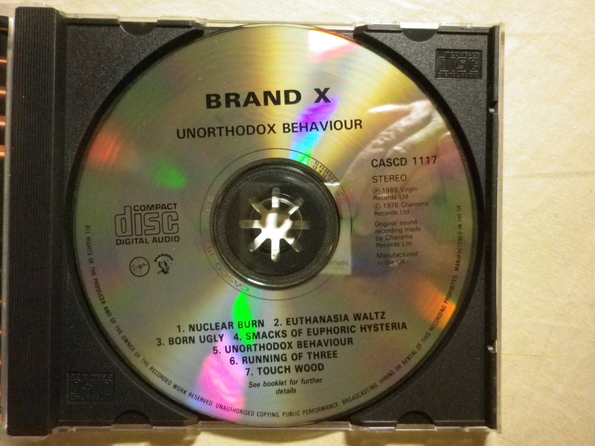 『Brand X/Unorthodox Behaviour(1976)』(Charisma Records CASCD1117,1st,UK盤,Jazz,Phil Collins,Percy Jones)_画像3
