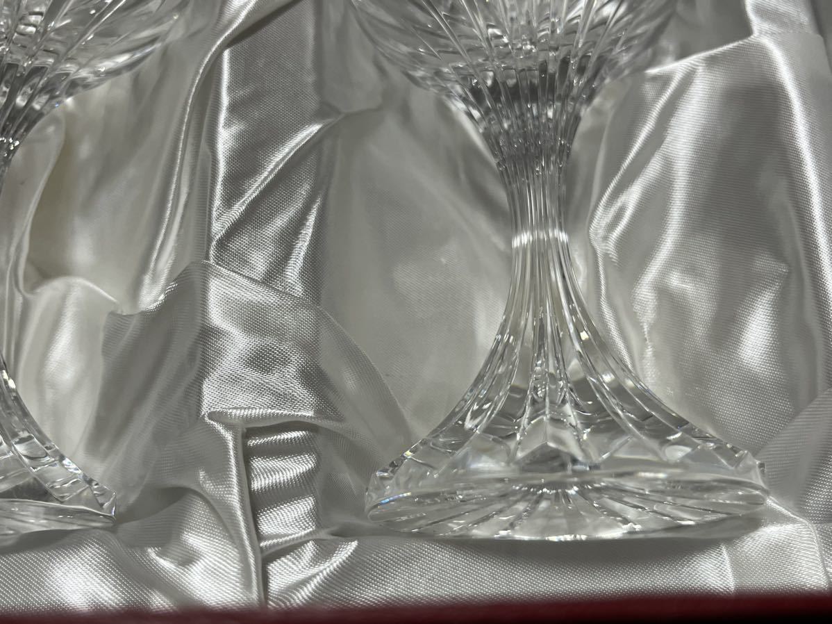 バカラ マッセナ ワイングラス 2客セット 約16cm クリスタルガラス ペア Baccarat ベベルカット(バカラ)｜売買された