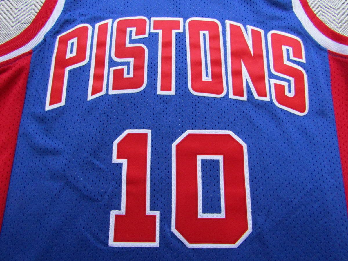 未使用品 NBA RODMAN #10 デニス・ロッドマン PISTONS デトロイト・ピストンズ ユニフォーム バッドボーイズ ゲームシャツ 刺繍 ジャージの画像4