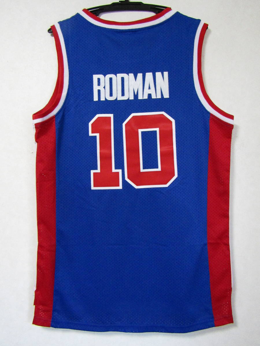 未使用品 NBA RODMAN #10 デニス・ロッドマン PISTONS デトロイト・ピストンズ ユニフォーム バッドボーイズ ゲームシャツ 刺繍 ジャージの画像3