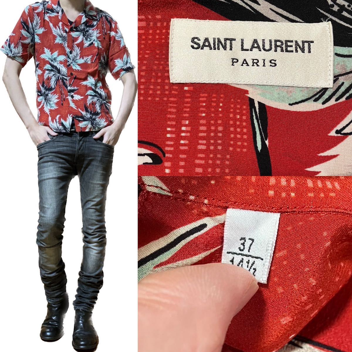 SAINT ＬＡＵＲＥＮＴ PARIS　2014SS　アロハ　シャツ　サンローラン_画像3