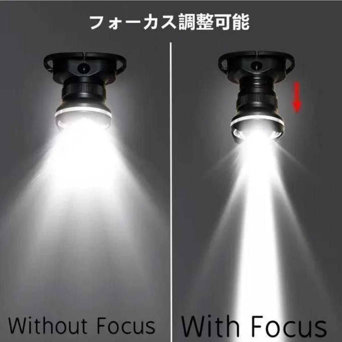 LEDヘッドライト ブルー 防水 軽量 アウトドア キャンプ 焦点調節 ヘッドランプ LEDヘッドランプ 高輝度