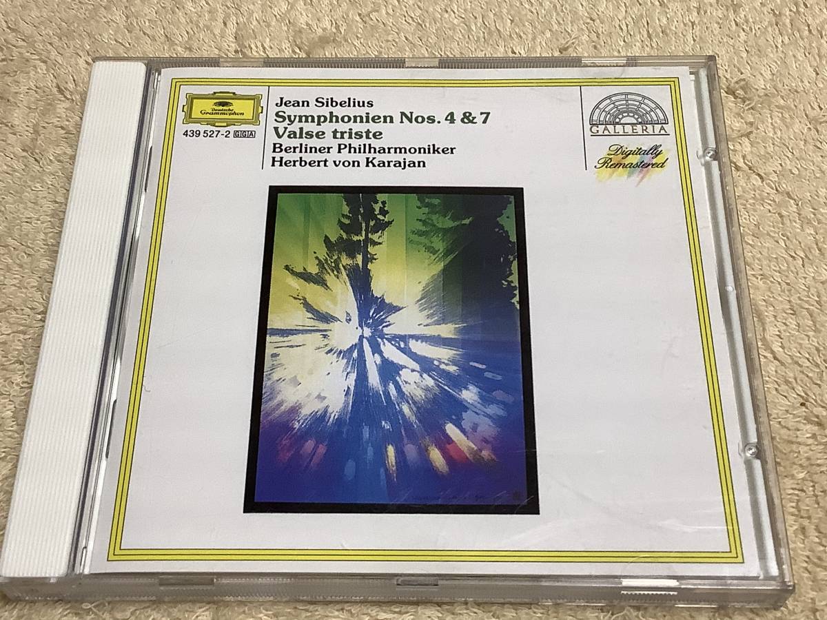a 輸入盤 シベリウス SIBELIUS : Symphonien Nos.4&7 Valse triste / ベルリン・フィルハーモニー カラヤン / 439-527-2_画像1