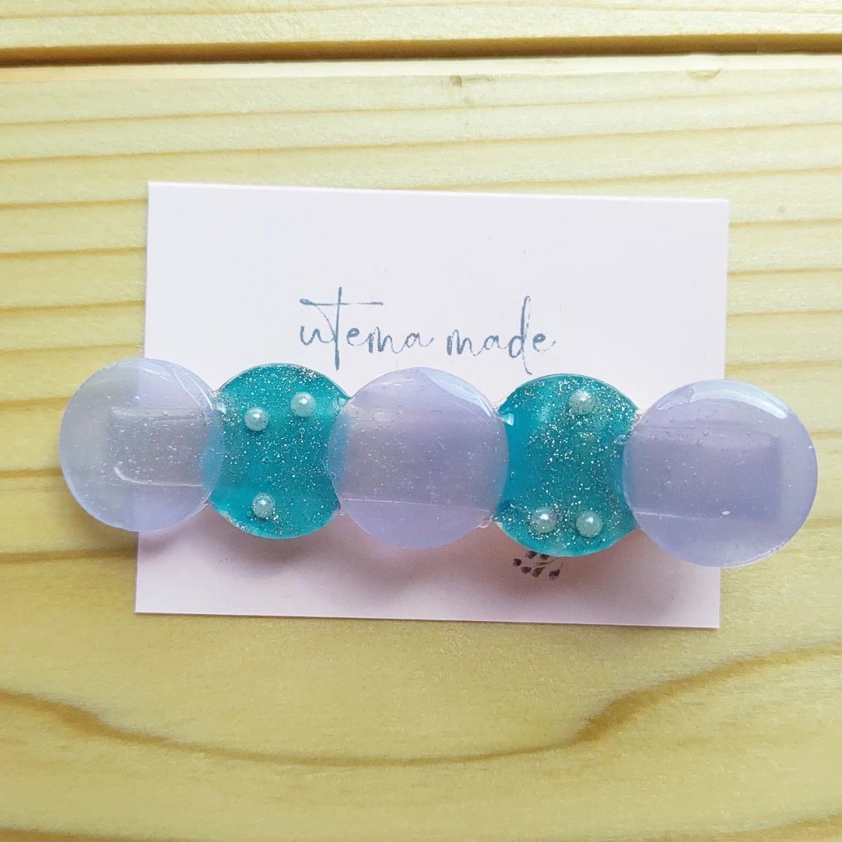 No50 ヘアクリップ ハンドメイド レジン|PayPayフリマ