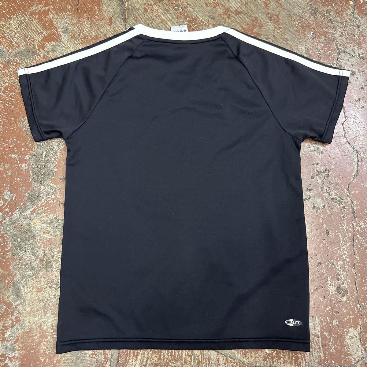 adidas アディダス 半袖ドライTシャツ 黒白 L レディース 八a1_画像5