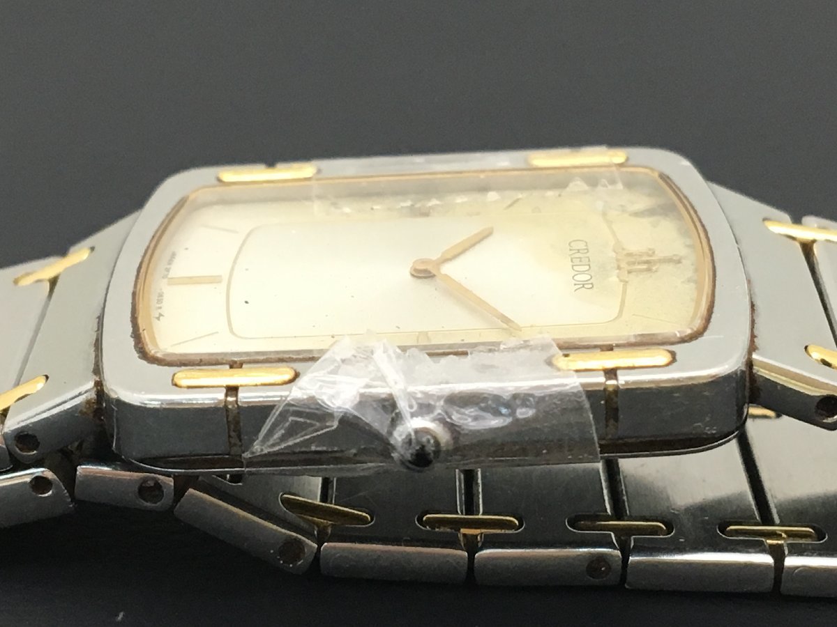 SEIKO クレドール 18KT 2F70-5590 クォーツ 腕時計 ボーイズ 文字盤シルバー 稼働品 中古【MA060018】_画像5
