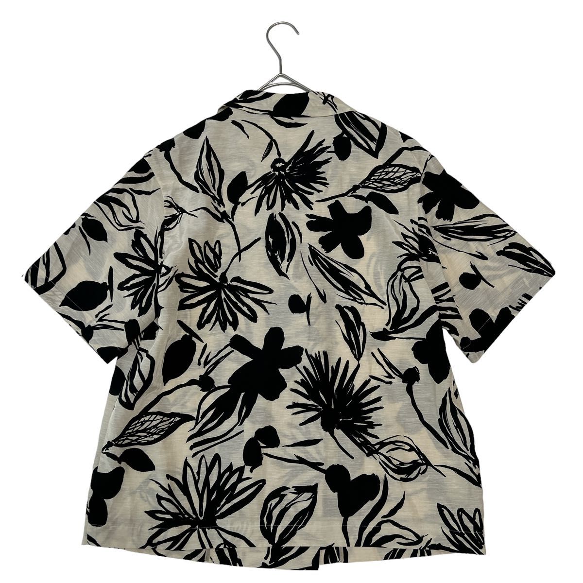 【新品タグ付】ボールジィ リネンブレンド 半袖シャツ ダブルボタン 花柄 36