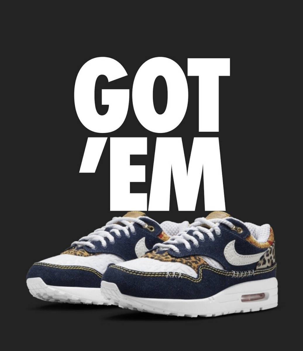 1円から売り切り Nike Air Max 1 Washed Dark Blue ナイキ エア