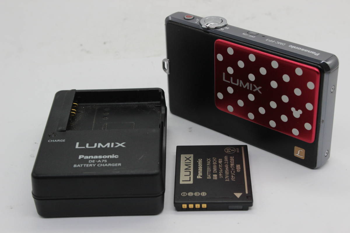 値引 【返品保証】 パナソニック C7114 コンパクトデジタルカメラ チャージャー付き バッテリー ディズニーモデル DMC-FP3 Lumix Panasonic パナソニック