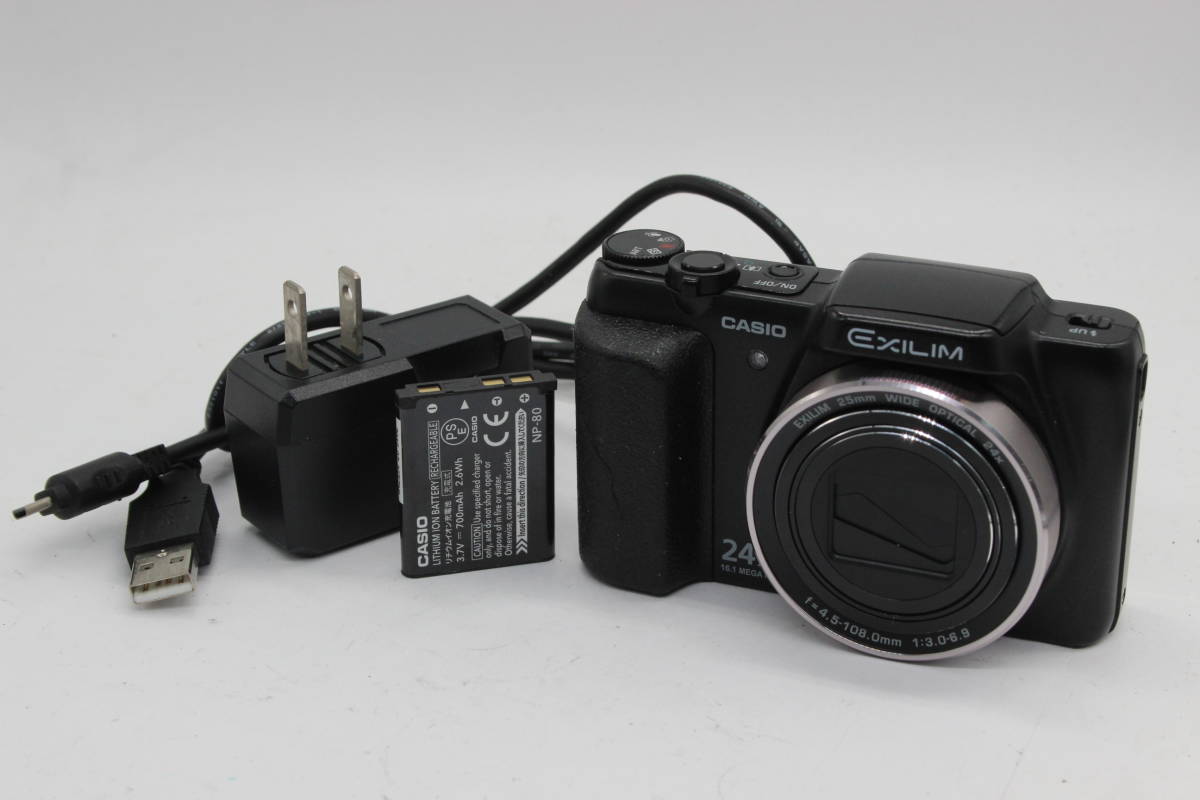 【返品保証】 カシオ Casio Exilim EX-H60 ブラック 24x バッテリー付き コンパクトデジタルカメラ C7598