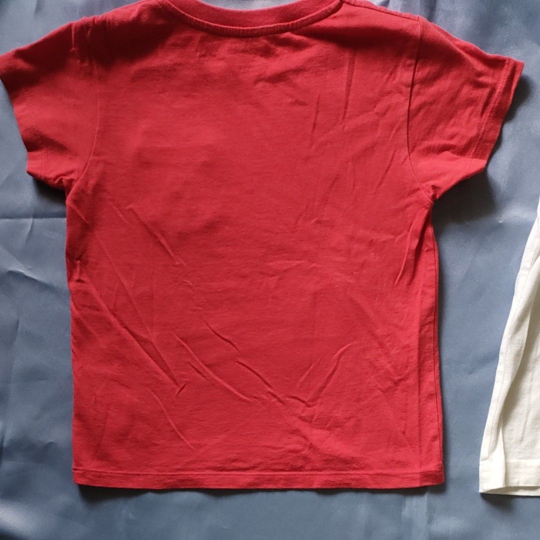 2枚セット◆UNIQLO90センチ赤Tシャツ&110ミニー白ランニング