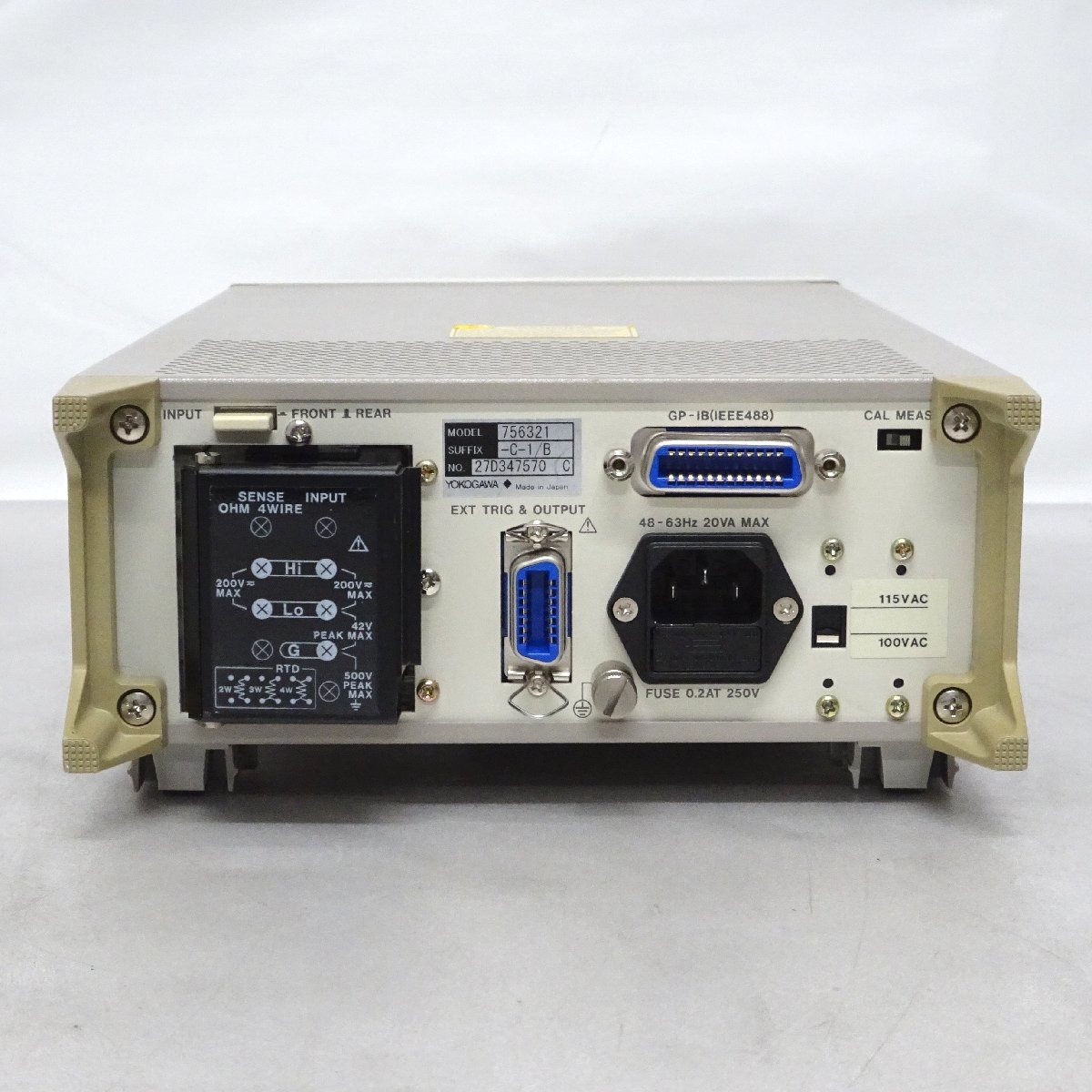 YOKOGAWA（横河電機） 6 1/2桁デジタル温度計 7563-21【中古/未校正/DCとOHMのみ動作品】#380823_画像6