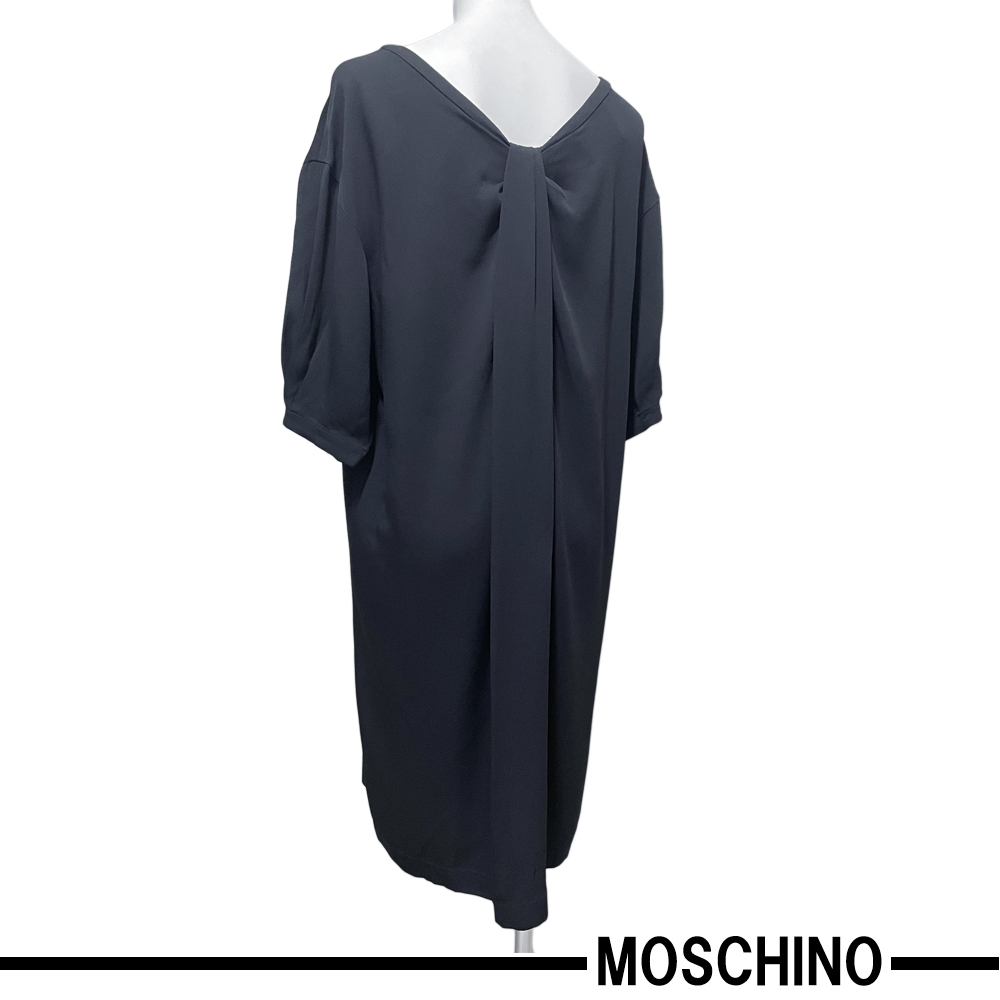 新品モスキーノMOSCHINO半袖ゆったりきちんとワンピース黒#40|PayPay