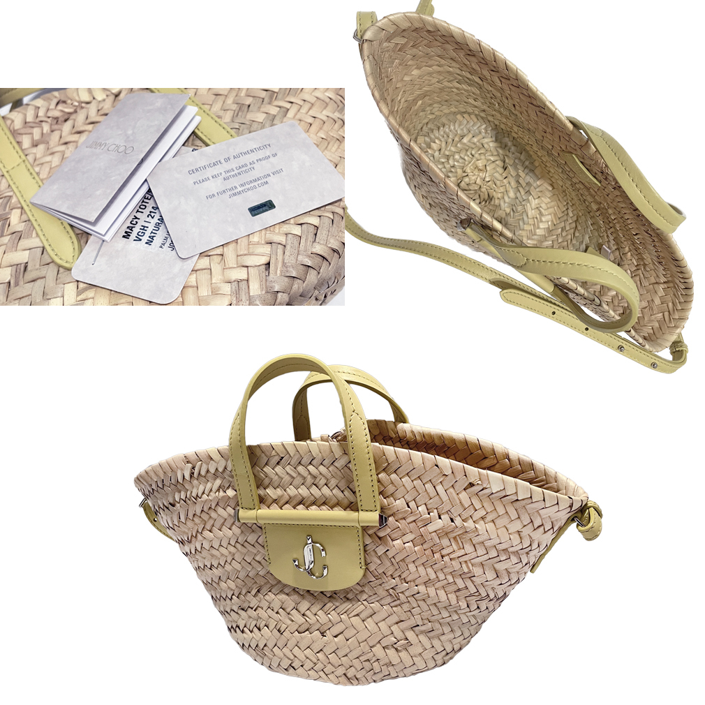  новый товар Jimmy Choo Jimmy Choo пляж корзина корзина сумка S желтый *