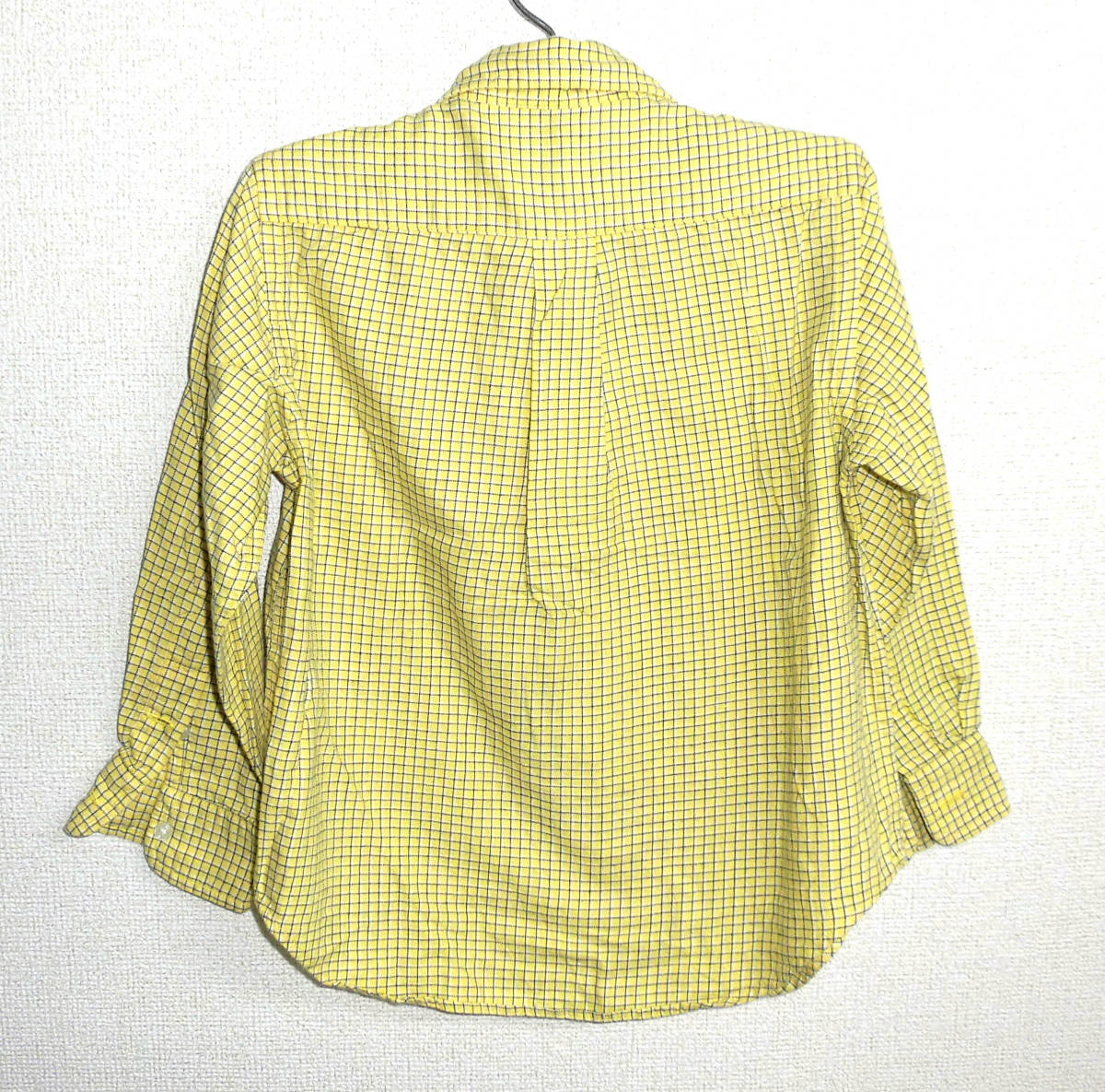  beautiful goods RALPH LAUREN/ Ralph Lauren KIDS child clothes check pattern long sleeve shirt 110 yellow 