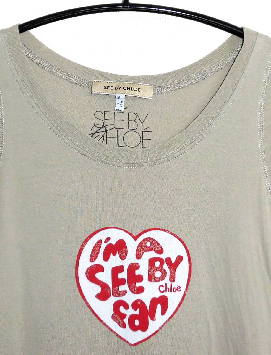 SEE BY CHLOE/シーバイクロエ ハートロゴ 半袖Tシャツ 38
