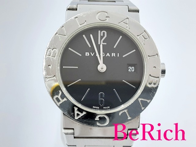 ブルガリ ブルガリブルガリ BB26SS レディース 腕時計 デイト SS シルバー クォーツ 黒 文字盤 BVLGARI 【中古】【送料無料】 bt2515