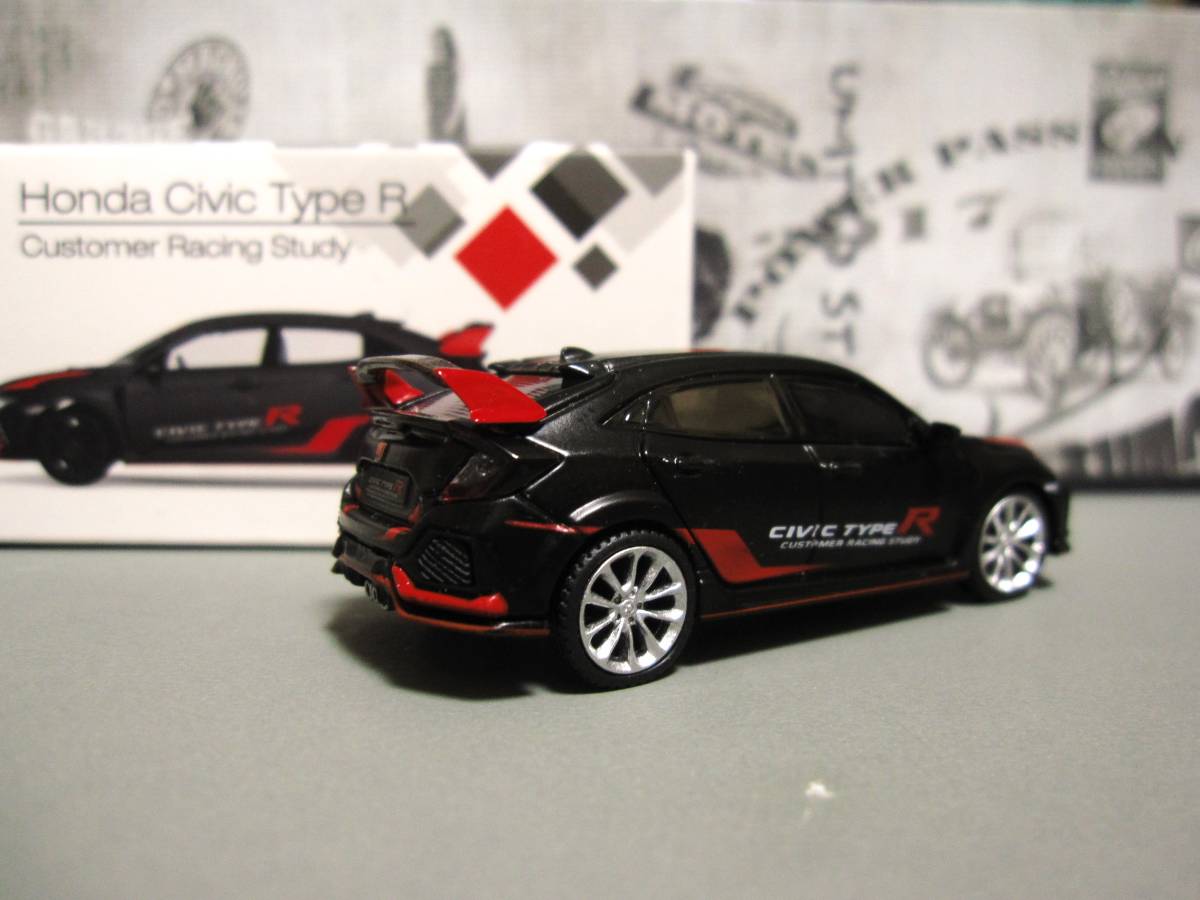 mini GT 23 FK シビック タイプR レーシングスタディー仕様　ホイール交換 トミカイサイズ 1/64_画像2