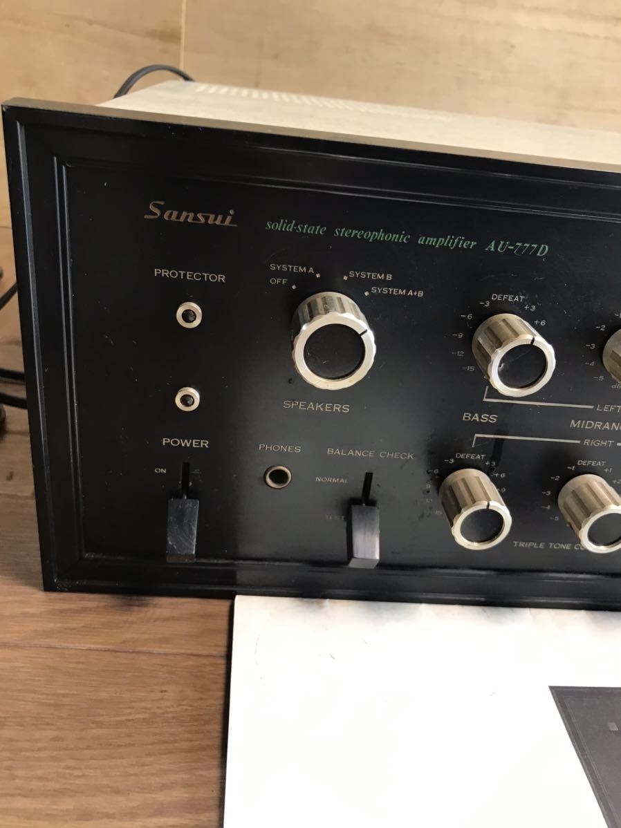 超人気の ジャンク ヤフオク! 貴重 Sansui Sansui AU-777 プリメイン