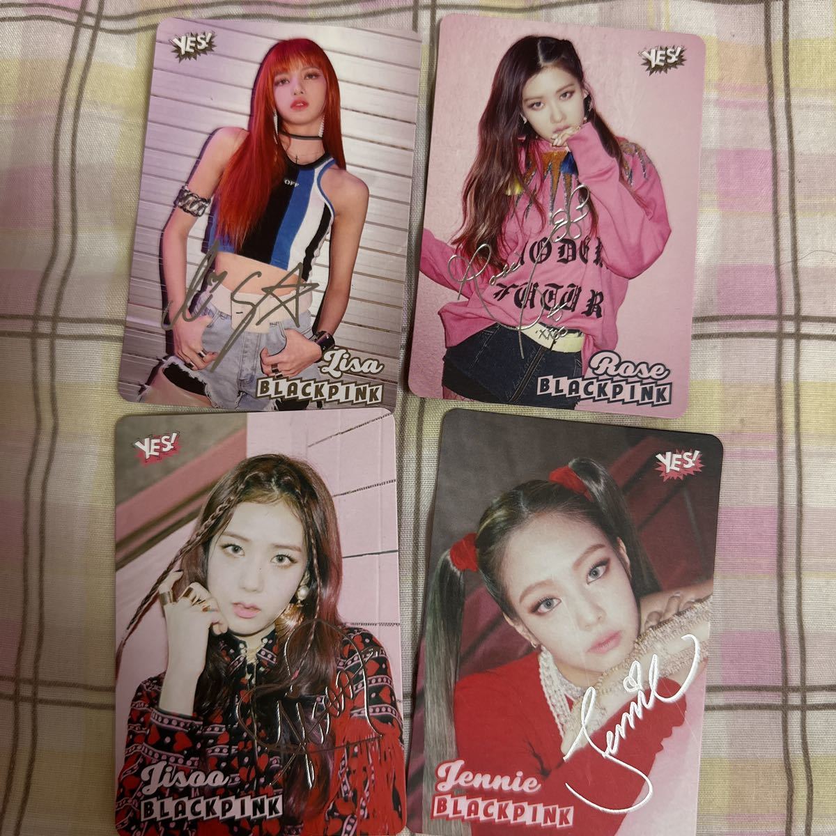 Blackpink 香港公式Yesカード 印刷サイン_画像1