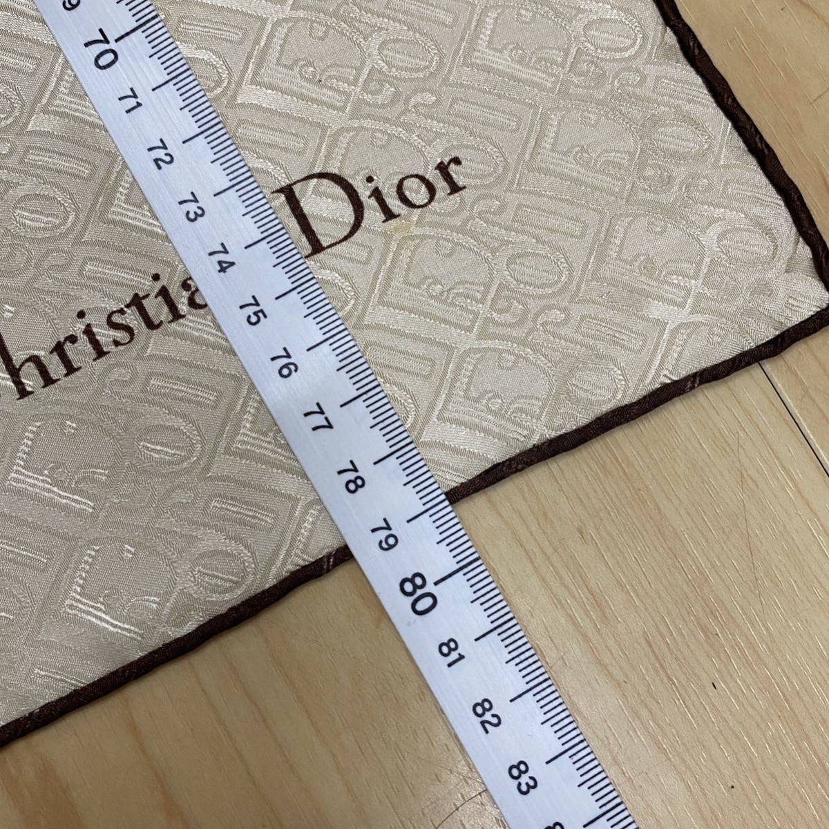 Christian Dior　クリスチャンディオール　スカーフ　トロッター　ライトベージュ　no.9_画像5