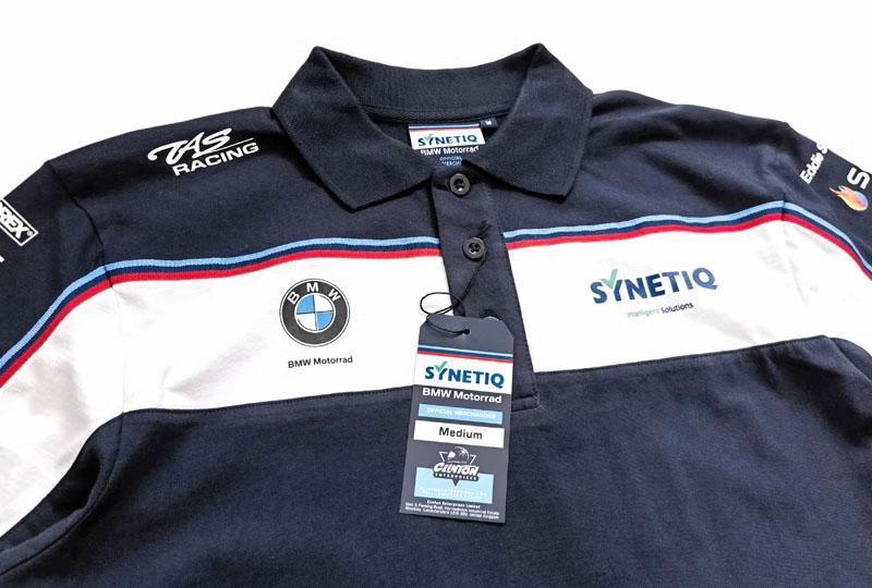 [BMW motorrad]SYNETIQbmw официальный рубашка-поло темно-синий цвет [L]( осмотр : BMW Motorrad motoGP Super Bike 1000RR)