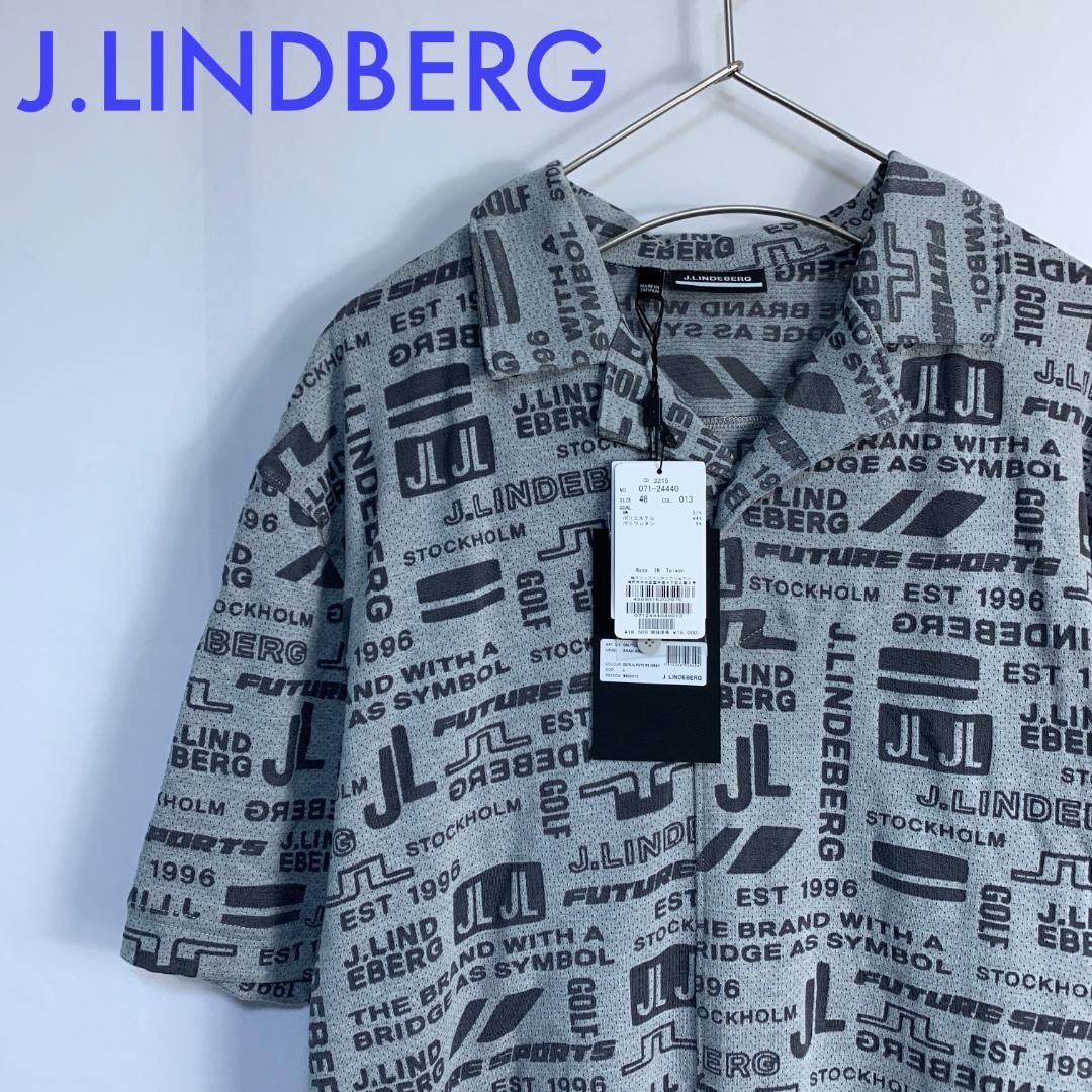 新品 J.LINDEBERG 総柄 半袖ポロシャツ ゴルフ ジェイリンドバーグ