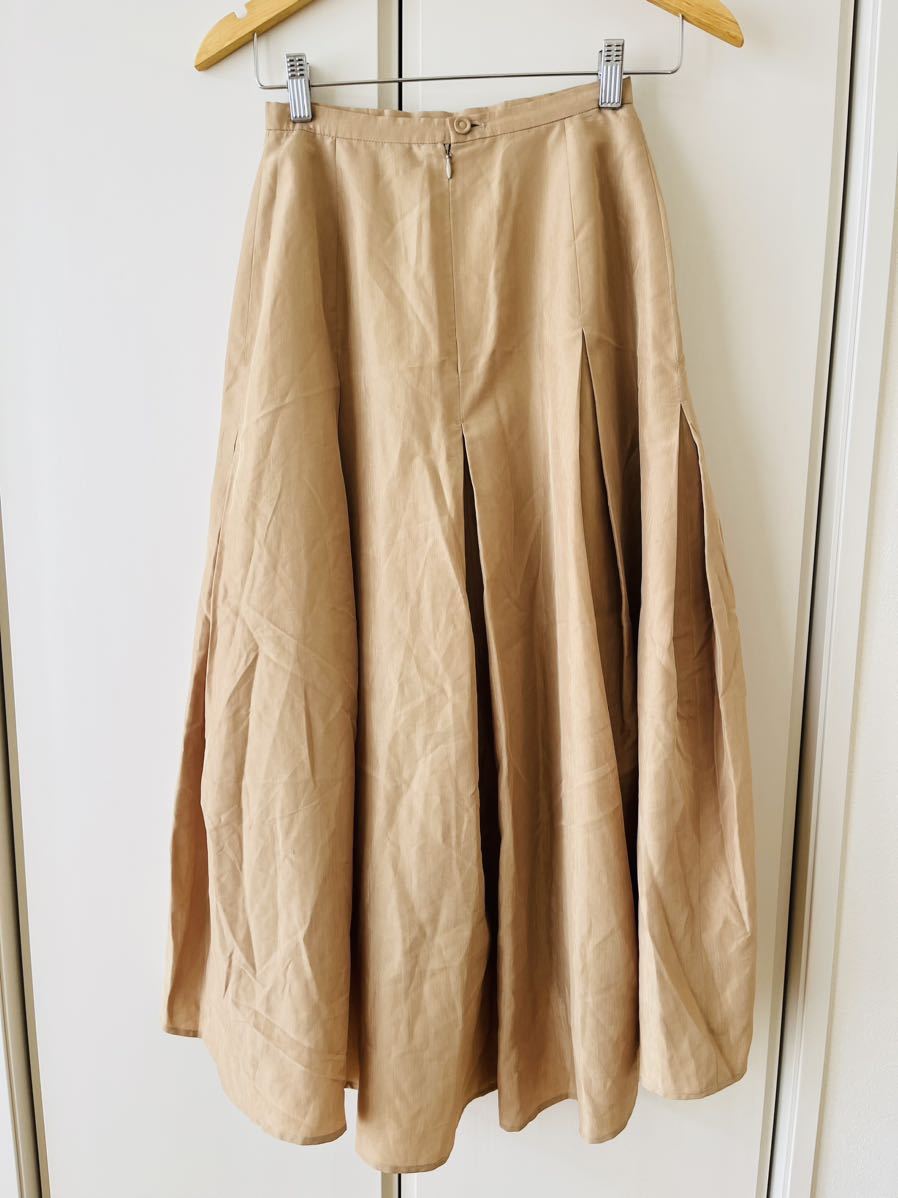 H3464cc LOUNIE Lounie S ранг длинная юбка бежевый женский сделано в Японии made in jappan