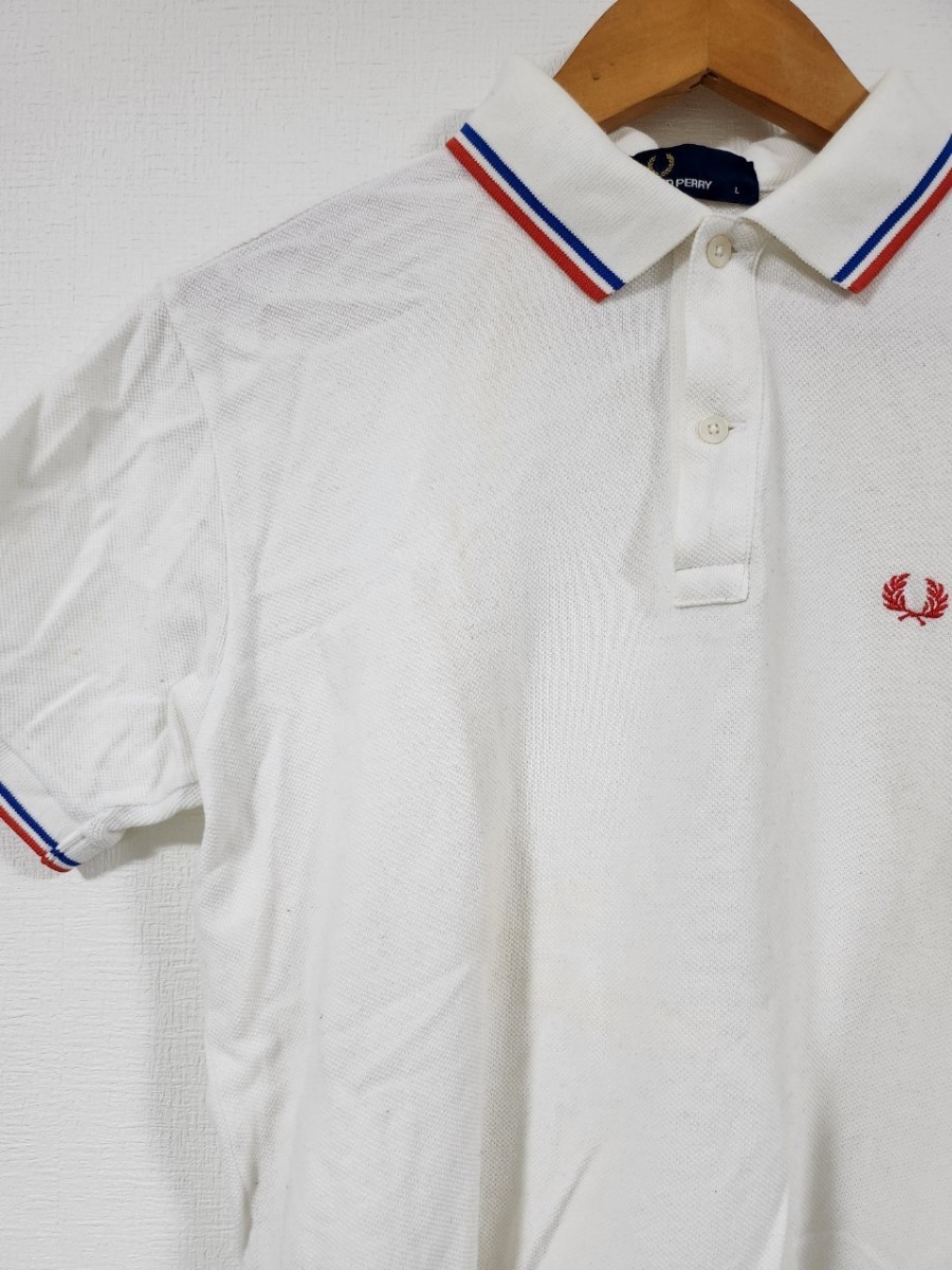 H3234JL 日本製 FRED PERRY フレッドペリー サイズL 半袖ポロシャツ