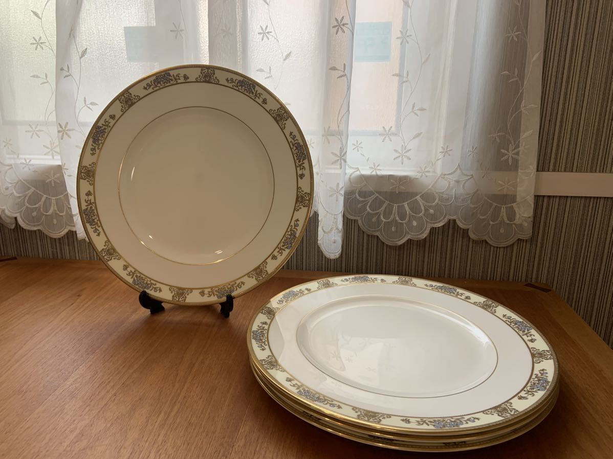 WEDGWOOD CLIVEDEN ウェッジ ウッド クリブデン 大皿 プレート 約27.2cm 4枚セット まとめて