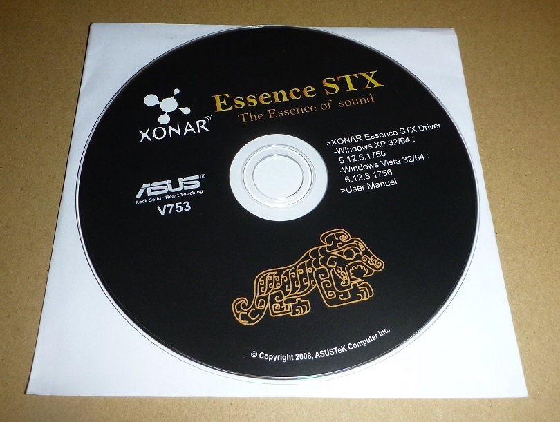 CDR016 CD-ROM ASUS付属品 XONAR V753 Essense STX Driver