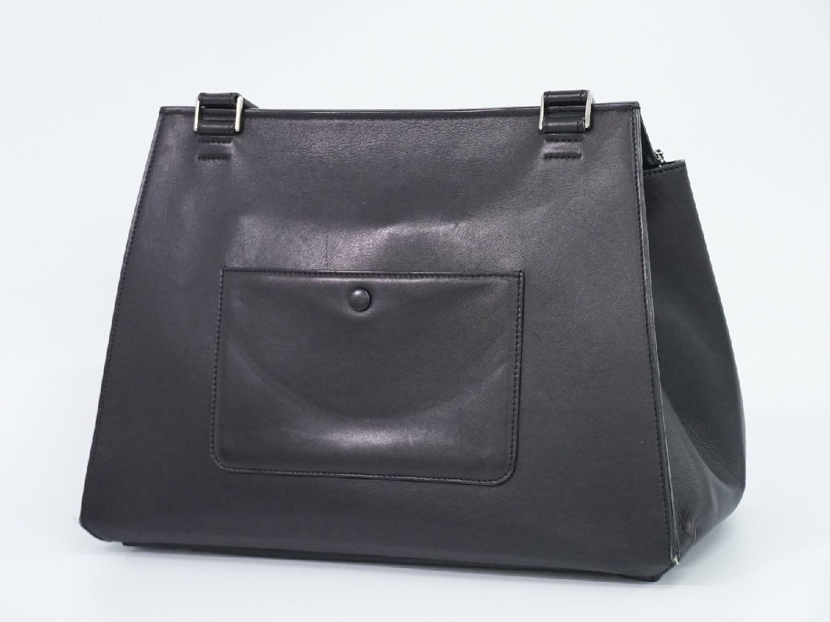 本物 セリーヌ CELINE エッジ ハンドバッグ レザー ハラコレザー
