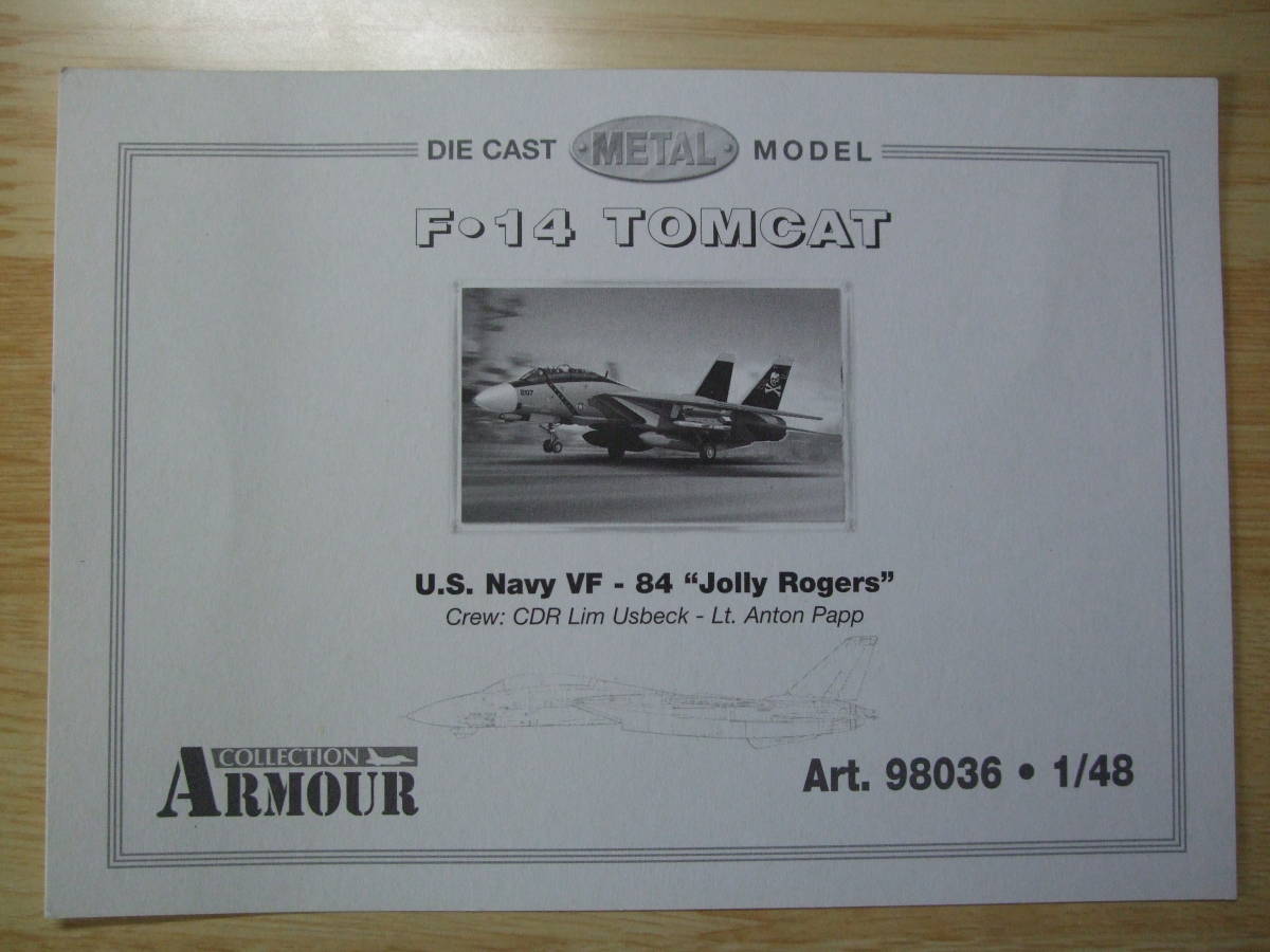 アーマーコレクション 1/48 F-14 トムキャット メタルダイ アーマーコレクション 1/48 F-14 トムキャット メタルダイ