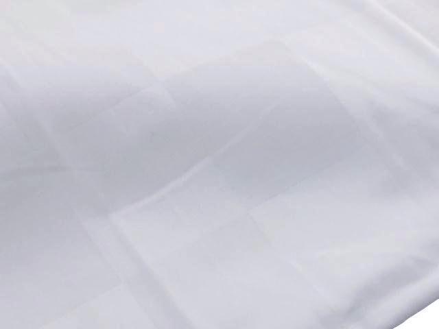 枕カバー 高密度 綿100% サテン生地 ホテル品質 かぶせ式 L 63x43cm ホワイト 格子柄 送料250円_画像2