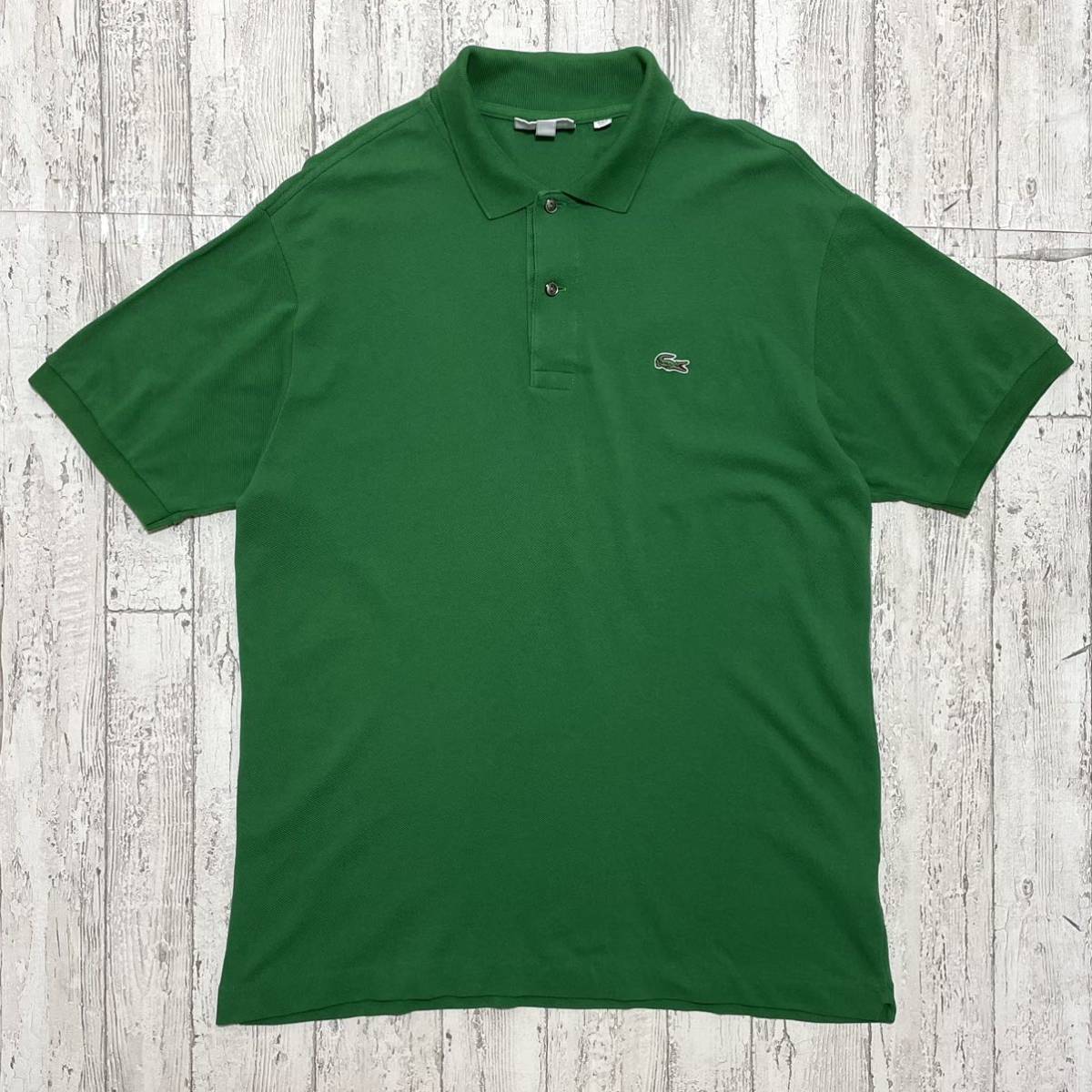 【人気カラー】LACOSTE ラコステ 半袖 ポロシャツ サイズ5 グリーン ワニ 23-148