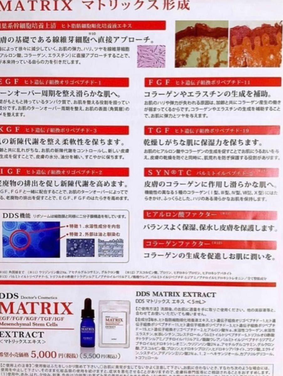 AiRS JAPAN DDS MATRIX エキスヒト脂肪細胞順化培養液 5本 定価:27,500円 新品未開封 即日発送