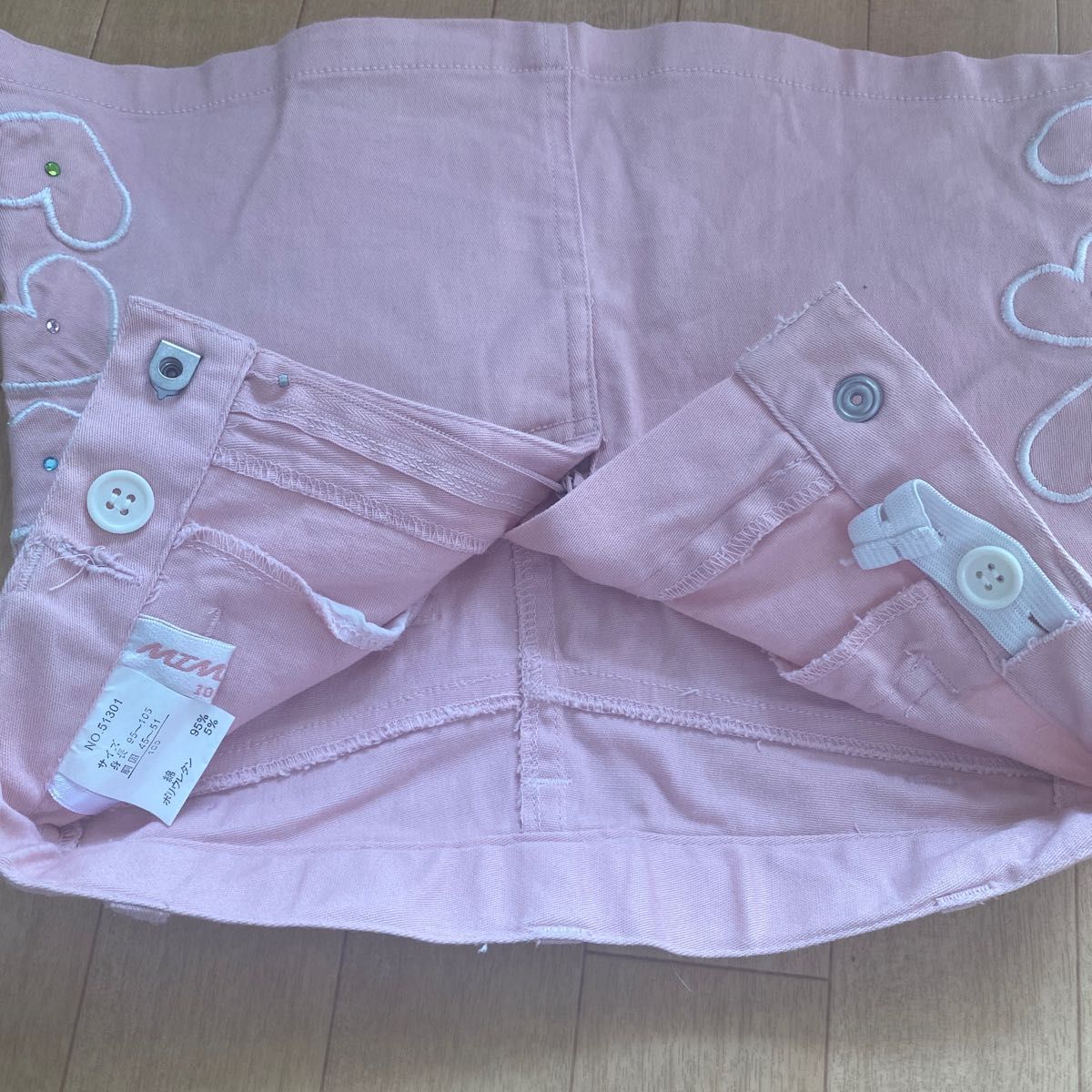 100 女の子　セット　ノースリーブ　スカート　ピンク　ストーン　ポケット ショートパンツ タンクトップ