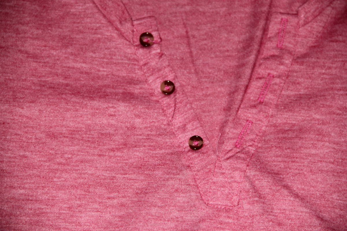 【ピンク】【Lサイズ】Tシャツ メンズ Vネック 半袖 ティーシャツ 無地_画像7