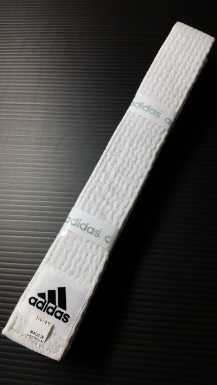 120cm 0 number adidas Adidas karate uniform K001 Club ( for beginner ) white with belt top and bottom set new goods 